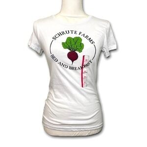 NWT The Office Dwight Schrute Farms Bed and Breakfast Beets Tee T-Shirt Top New